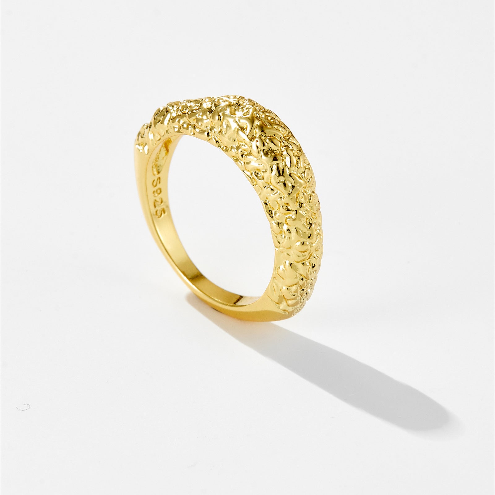 Modern Sculptural Ring – Minimalist Chunky Statement Jewelry Gold