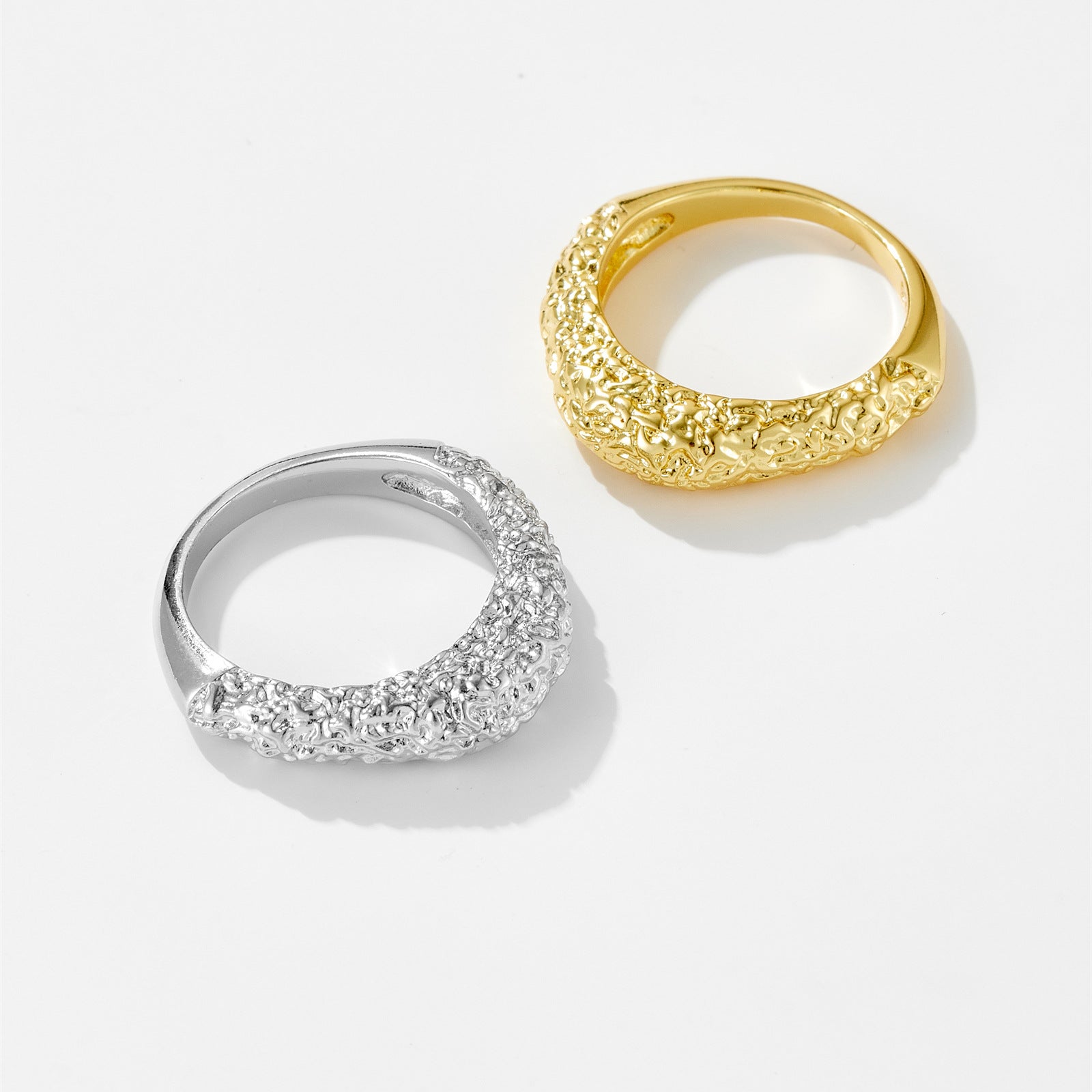 Modern Sculptural Ring – Minimalist Chunky Statement Jewelry Silver