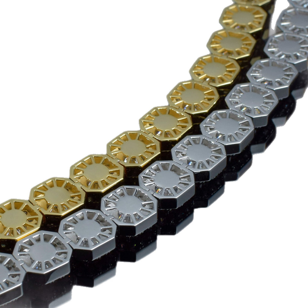 Bling Iced Out Geometric Bracelet – High Shine Cubic Zirconia Statement Jewelry